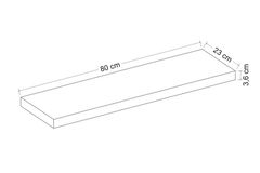 Medway Wandrek, 80 cm, Walnoot