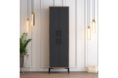 Berlin Shoe Cabinet, Walnut & Anthracite