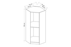 Medway Hoekkast met 1 Deur, Wit