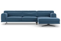 Jivago Corner Sofa Right Chaise, Blue