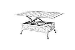 Zerenland 511 Salontafel Op Wielen, Antraciet Noten