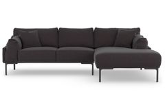 Leo Corner Sofa Right Chaise, Charcoal Grey
