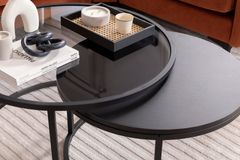 Monza 2 Piece Coffee Table, Black