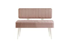 Vina Stoffen Bank Met Opbergruimte, Wit Steenkleur