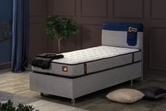 Happy Boxspringbedset, 100x200 cm, Blauw