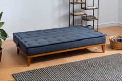 Fuoco Two Seater Sofa Bed, Fabric in Navy Blue