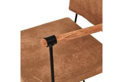 Poyraz Barstoel Met Arm, Bruin
