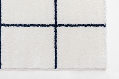 Emma Rug, 120 x 180 cm, White & Navy