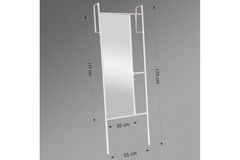 Neo Floor Mirror, 50 x 170 cm, White