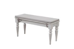 White Eettafelset met Bank, 110x70 cm