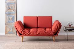 Futon Nina 2-Zitsbank, Steenrood