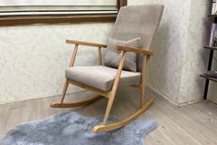 Asedia Trend Schommelstoel, Beige & Natuurlijke Kleur