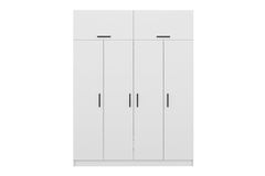 Medway Tideway Kledingkast met 4 Deuren en Bovenkast, Wit