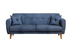 Aria Three Seater Sofa Bed, Fabric in Navy Blue