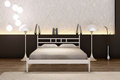 Diego Bedframe, 140x190 cm, Wit