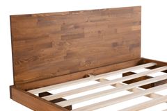 Tmavě hnědá dřevěná postel LUNA Patna, 90X190