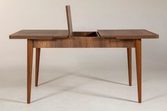 Vina 4-6 Seat Extendable Dining Table, Dark Wood