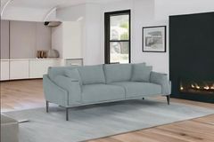 Leo Three Seater Sofa, Sky Blue