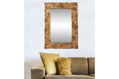 Wood Andy Decoratieve Wandspiegel , 120x60 cm