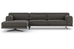 Jivago Corner Sofa Left Chaise, Grey Ash