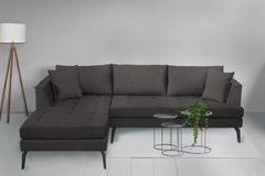 Bailey Corner Sofa Left Chaise, Charcoal