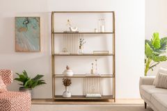 Stream Boekenkast, 120 cm, Messing