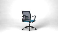 Mesh Bureaustoel met Metalen Poten, Blauw