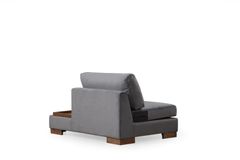 Tulip Modulaire Hoek, enkele Module met Rechtertafel, Grijs