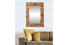 Wood Andy Decoratieve Wandspiegel , 70x50 cm