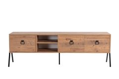 Yanke TV-Meubel met Boekenrek, 180 cm, Pijnboom