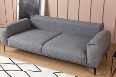 Softy Three Seater Sofa Bed, Grey Ash