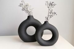 Ring Vazen Set, 2-delig, Zwart