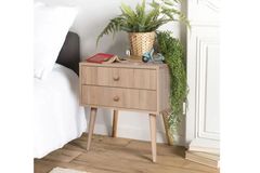 City Natural Bedside Table, Oak