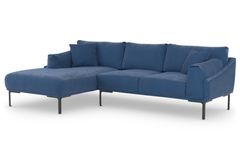 Leo Corner Sofa Left Chaise, Navy Blue