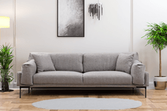 Leo Three Seater Sofa, Cloud Grey