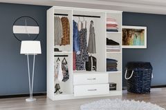 Ena Kledingkast met 4 Deuren, 2 Lades en Spiegel