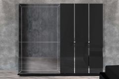 Noir Kledingkast met Schuifdeuren, Grijs