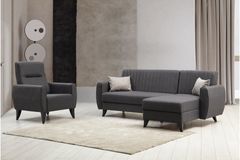 Alcoon Hoekbank en Fauteuil, Donkergrijs