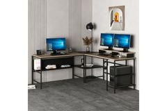 Medway Greta Corner Study Desk, Black
