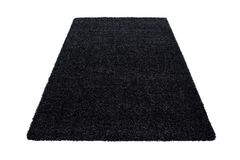 Antracitový shaggy koberec, 160x230