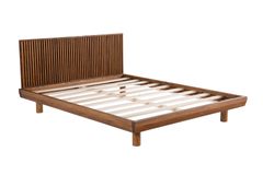 Luna Hendrick Houten Bedframe, 90x190 cm, Walnoot