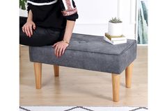 Square Hockerbank, Grijs