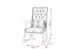 Asedia Trend Schommelstoel, Kaki & Walnoot