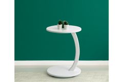 Leaf C Salontafel, Verrijdbaar, Wit