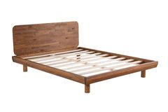 Tmavě hnědá dřevěná postel LUNA Lucas, 90X190
