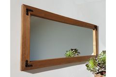 Neostyle Sideboard Wall Mirror, 110 x 50 cm, Dark Wood