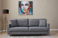 Eva 3-Zitsbank, Grijs