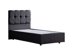 Paris Boxspringbed met Hoofdbord, 90x200 cm, Antraciet