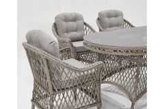 Lily Rattan Garden Furniture Set, Grey