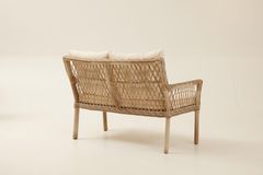 Pirus Rattan 2+1+1 Tuinloungeset, Beige
